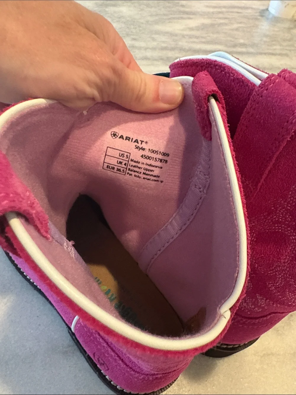 Ariat Kid's Pink fat baby hottest pink Boots